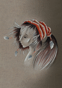 Fille elfique au regard r&ecirc;veur